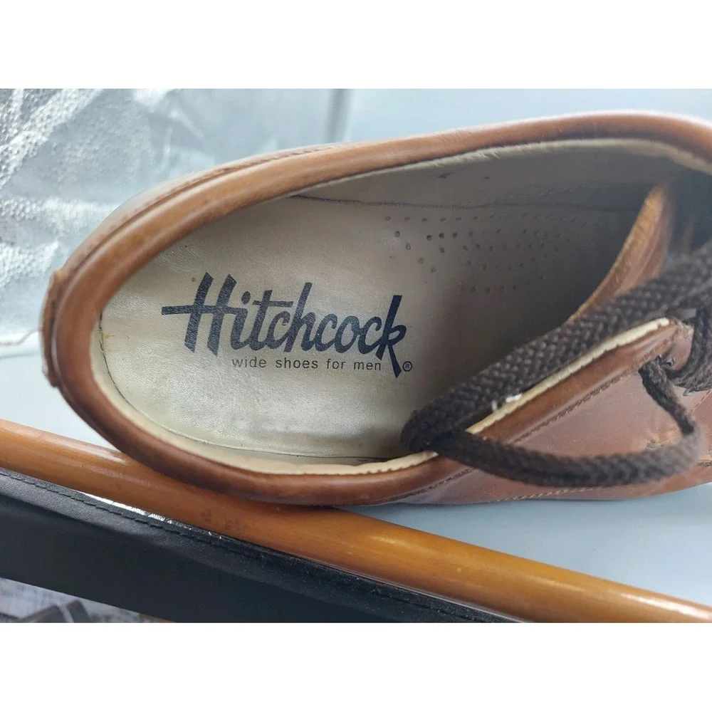 Hitchcock Leather Wide‎ Canoe Boat Shoes For Men brown Size 9 3E